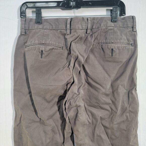J. Crew Bowery 100% Cotton Men's Gray Chinos Slack Pants 31W x 32L - Picture 5 of 12
